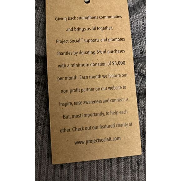 Project Social T 6699-145 Womens Sz S Slate Gray Poppy L/S Turtle Neck Sweater - Picture 7 of 10